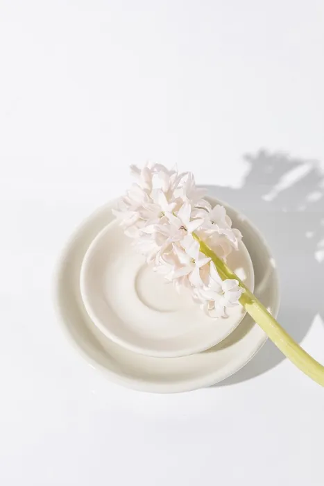 Framed Print : Spring Minimalism Print: White Ceramic and Hyacinth Framed Print : Spring Minimalism Print: White Ceramic and Hyacinth