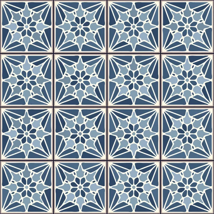 Framed Print : Vintage Ceramic Tiles Print Design