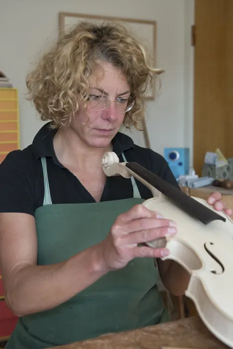 Framed Print : Violin Making: Attaching the Neck Control Print