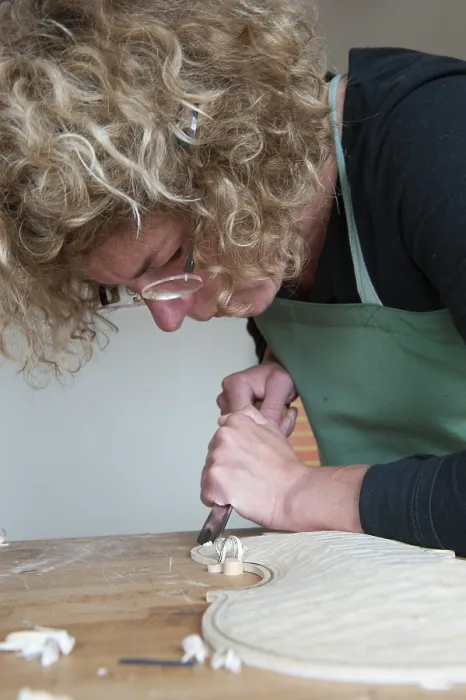 Framed Print : Violin Making, Cutting the Liner Print Framed Print : Violin Making, Cutting the Liner Print