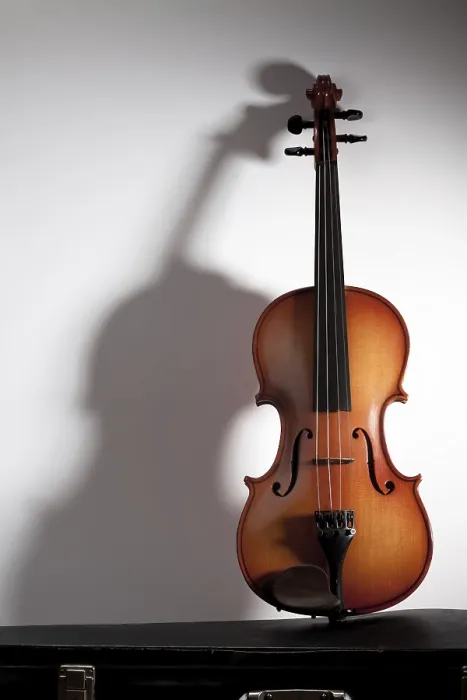 Framed Print : Violin Print with Soft Shadow and Copy Space Framed Print : Violin Print with Soft Shadow and Copy Space