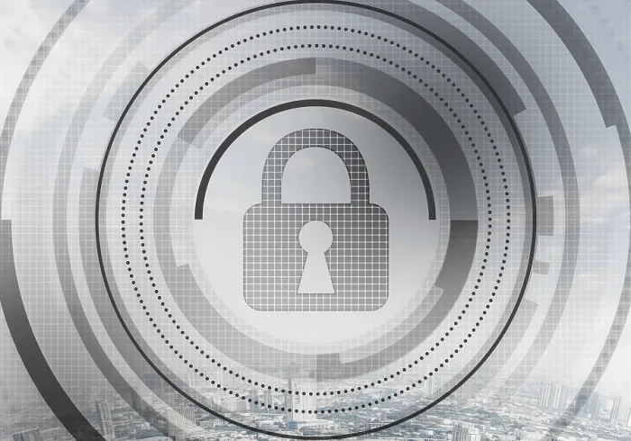 Framed Print : Virtual Locking Mechanism Print - Cyber Security in Downtown Framed Print : Virtual Locking Mechanism Print - Cyber Security in Downtown