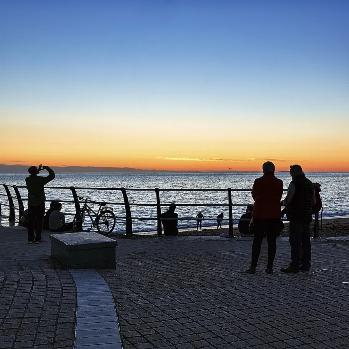 Framed Print : Aberystwyth Seafront Promenade Print at Sunset, Wales Framed Print : Aberystwyth Seafront Promenade Print at Sunset, Wales