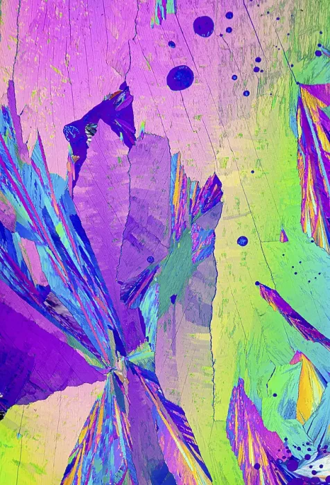 Framed Print : Vibrant Crystals of Adipic Acid Print Framed Print : Vibrant Crystals of Adipic Acid Print