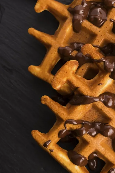 Framed Print : Waffles with Chocolate Print Framed Print : Waffles with Chocolate Print
