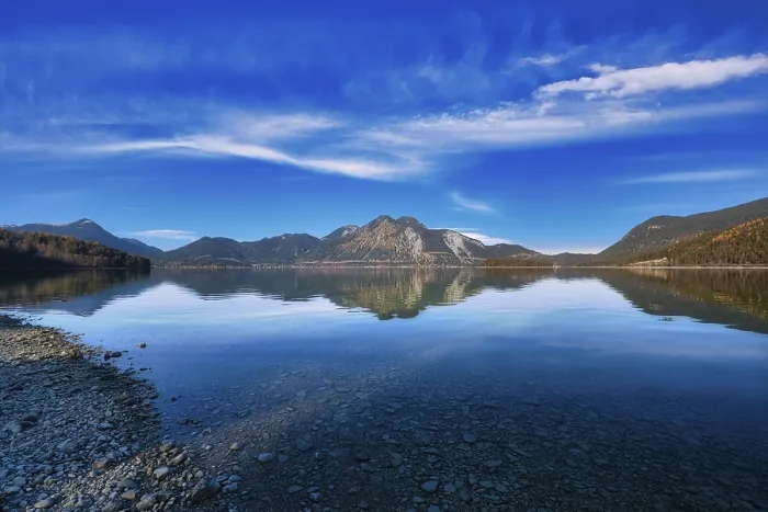 Framed Print : Walchensee Reflection Print, Bavaria, Germany Framed Print : Walchensee Reflection Print, Bavaria, Germany