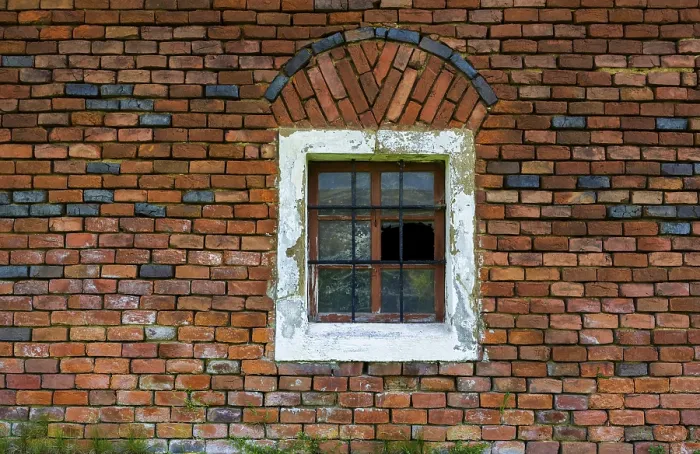 Framed Print : Red Bricks and Barred Window Print, Upper Austria Framed Print : Red Bricks and Barred Window Print, Upper Austria