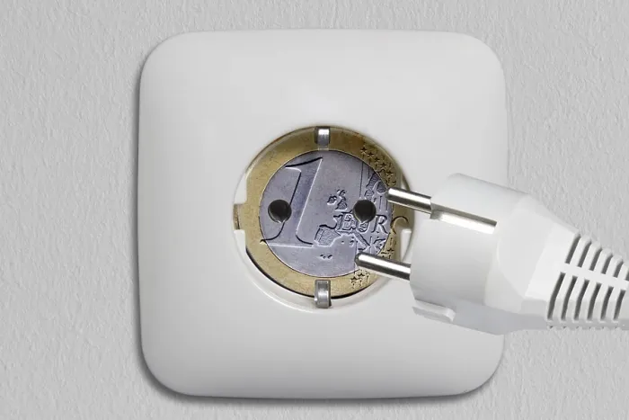 Framed Print : Euro Coin and Wall Socket Print Framed Print : Euro Coin and Wall Socket Print
