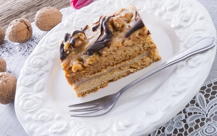 Framed Print : Walnut Caramel Cake Print Framed Print : Walnut Caramel Cake Print