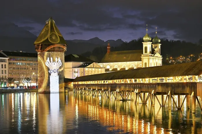 Framed Print : Lucerne Print: Wasserturm at Dusk, Lucerne Switzerland Framed Print : Lucerne Print: Wasserturm at Dusk, Lucerne Switzerland