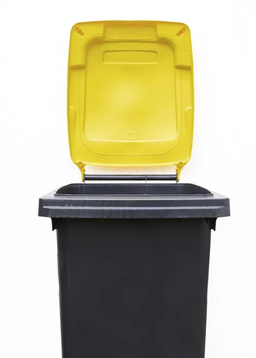 Framed Print : Plastic Waste Bin Print