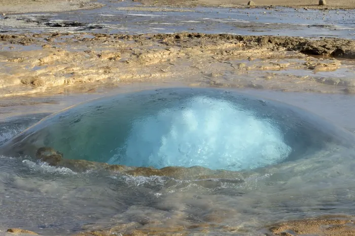 Framed Print : Water Bubble in Front of Eruption, Geyser Strokkur Print Framed Print : Water Bubble in Front of Eruption, Geyser Strokkur Print