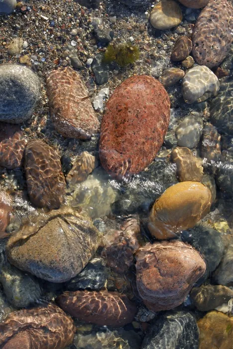 Framed Print : Colourful Pebbles at the Beach Print, Germany Framed Print : Colourful Pebbles at the Beach Print, Germany