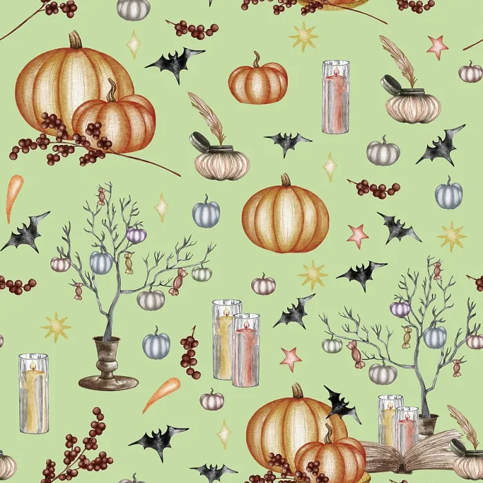 Framed Print : Watercolor Halloween Print - Spooky Seamless Pattern Framed Print : Watercolor Halloween Print - Spooky Seamless Pattern