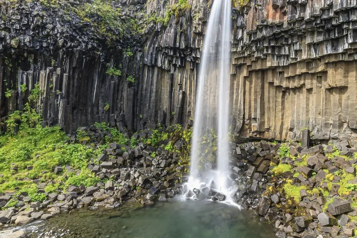 Framed Print : Svartifoss Waterfall, Basalt Columns Print Framed Print : Svartifoss Waterfall, Basalt Columns Print