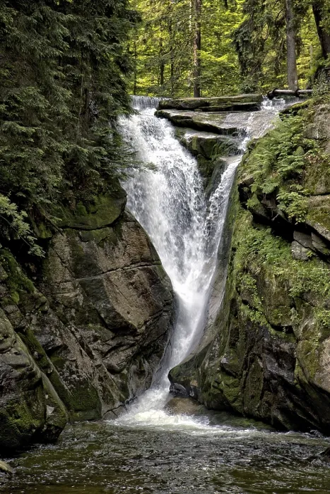 Framed Print : Polish Forest Waterfall Print Framed Print : Polish Forest Waterfall Print