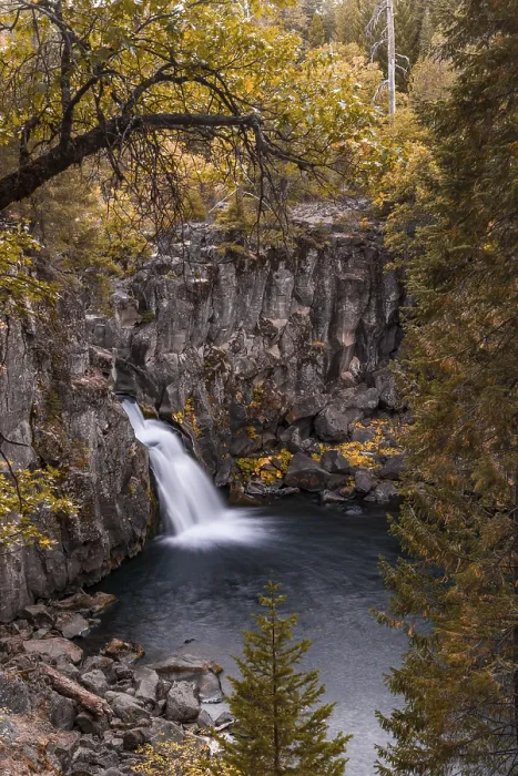 Framed Print : McCloud Falls Upper Fall Waterfall Print, California USA