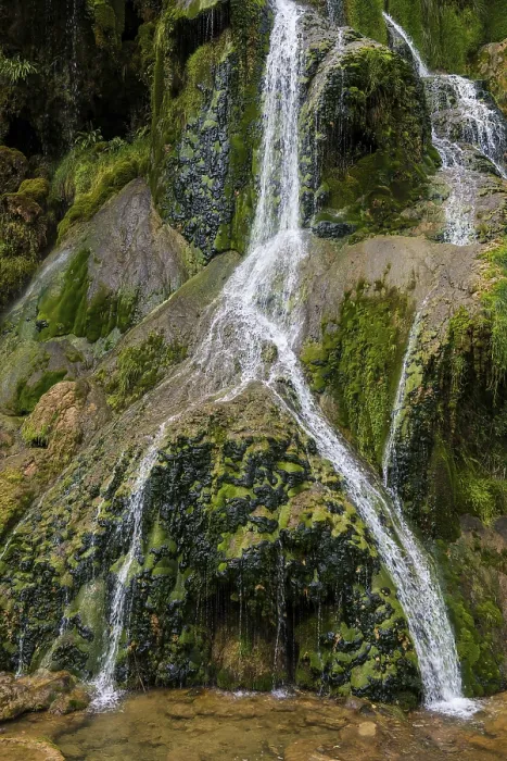 Framed Print : Waterfall and Moss-Covered Rocks Print, Baume-les-Messieurs France Framed Print : Waterfall and Moss-Covered Rocks Print, Baume-les-Messieurs France