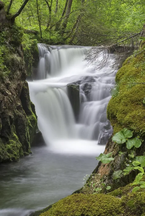 Framed Print : Stimitz Waterfall Print, Grundlsee, Austria