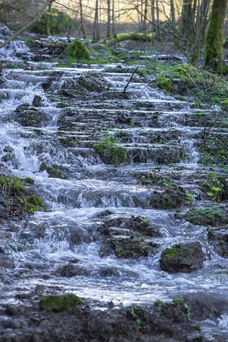 Framed Print : Waterfall of a stream in spring Print, Thuisbrunn, Germany Framed Print : Waterfall of a stream in spring Print, Thuisbrunn, Germany