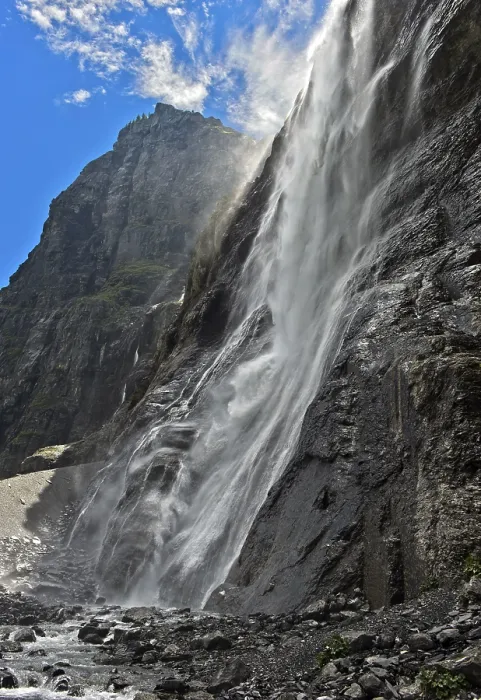 Framed Print : Waterfall Print - Gasterntal, Switzerland Framed Print : Waterfall Print - Gasterntal, Switzerland