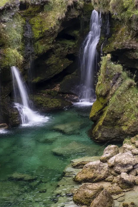 Framed Print : Waterfall at Traunfall, Upper Austria Print Framed Print : Waterfall at Traunfall, Upper Austria Print