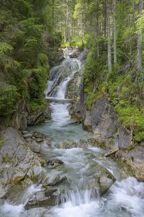 Framed Print : Waterfall at Ulnhutte, WeiBpriach, Austria Print