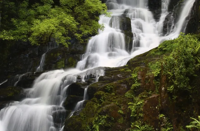 Framed Print : Waterfalls in the forest Print Framed Print : Waterfalls in the forest Print