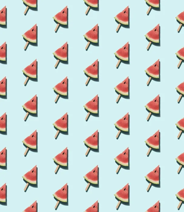 Framed Print : Watermelon Popsicle Print: Refreshing Summer Design Framed Print : Watermelon Popsicle Print: Refreshing Summer Design