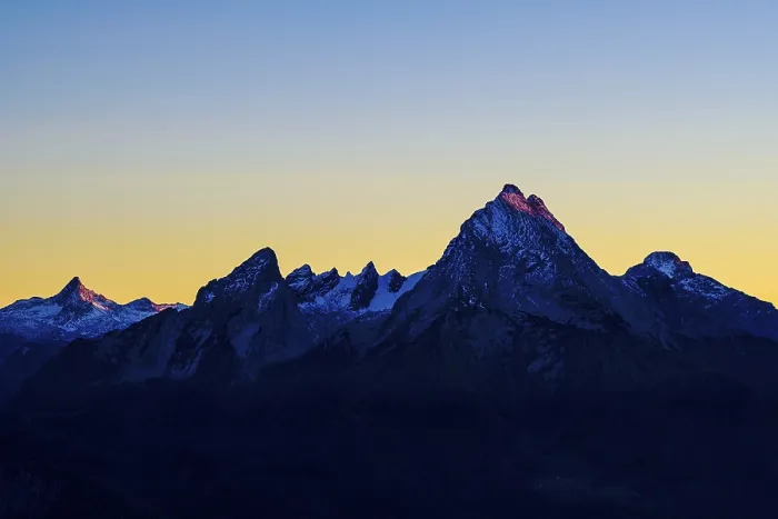 Framed Print : Watzmann in the last evening light, Berchtesgaden Alps Print