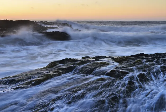 Framed Print : Waves Breaking on Rocks Print, Dunbar Coast, Scotland Framed Print : Waves Breaking on Rocks Print, Dunbar Coast, Scotland