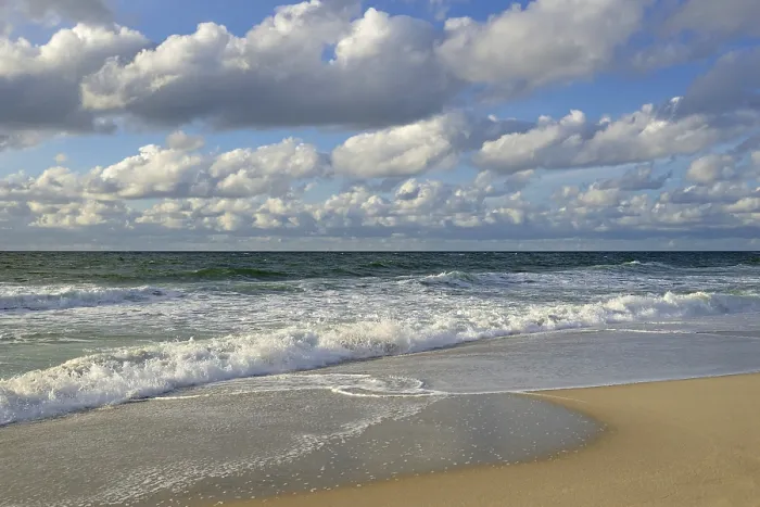 Framed Print : Waves Running Out at Kampen Beach Print