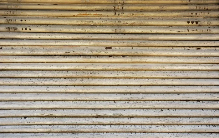 Framed Print : Weathered Shop Window Shutter Print, Austria Framed Print : Weathered Shop Window Shutter Print, Austria