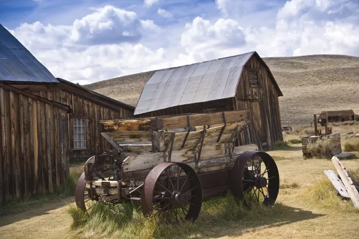 Framed Print : Weathered Rustic Wagon and Barn Print Framed Print : Weathered Rustic Wagon and Barn Print