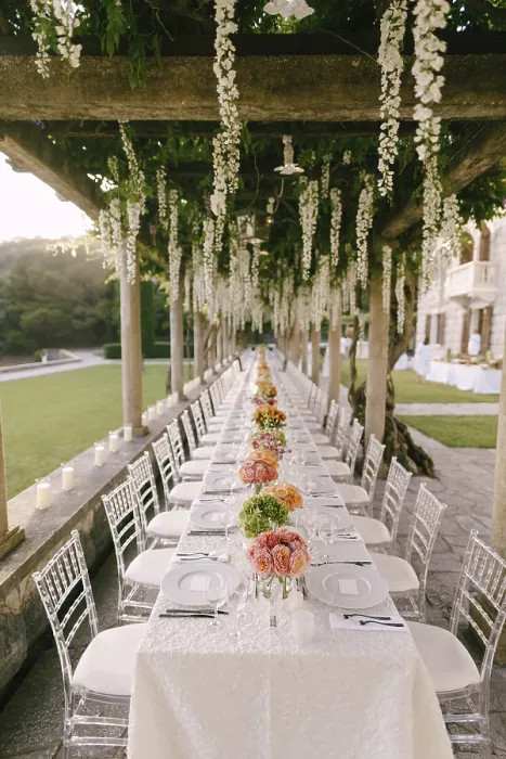 Framed Print : Wedding Dinner Table Reception Print Under Wisteria Columns Framed Print : Wedding Dinner Table Reception Print Under Wisteria Columns