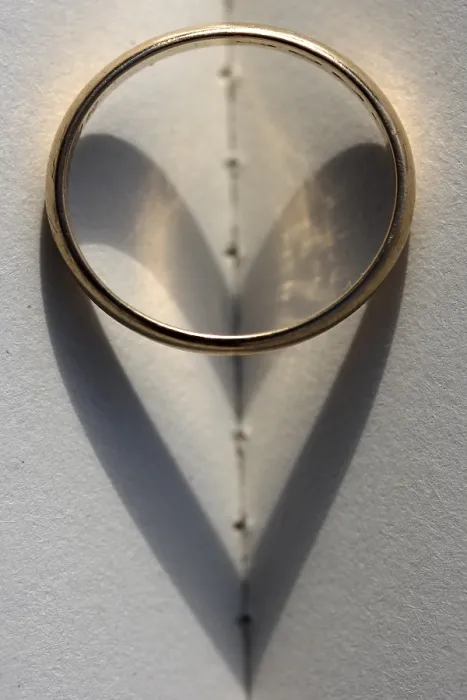 Framed Print : Heart-Shaped Wedding Ring Print, Symbol of Eternal Love Framed Print : Heart-Shaped Wedding Ring Print, Symbol of Eternal Love