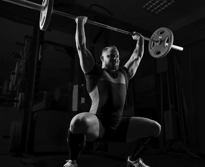 Framed Print : Weightlifter with Barbell Print Framed Print : Weightlifter with Barbell Print