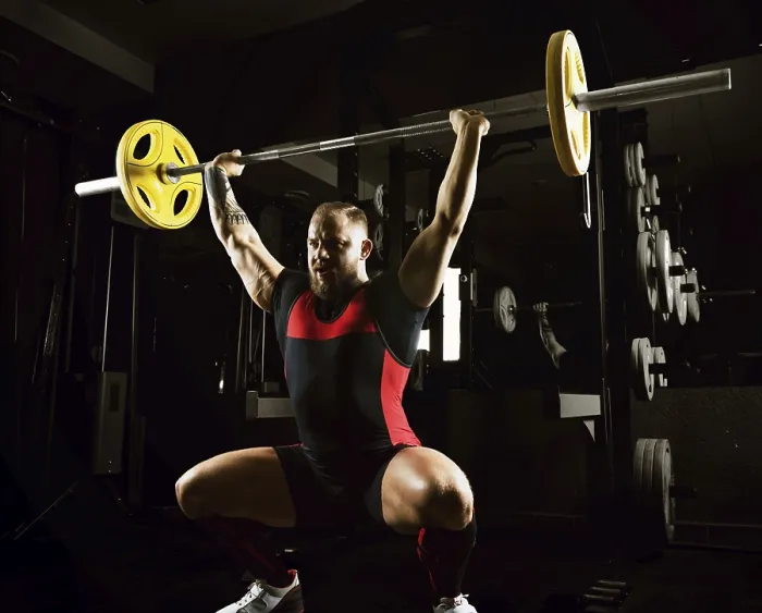 Framed Print : Weightlifter with Barbell Print Framed Print : Weightlifter with Barbell Print