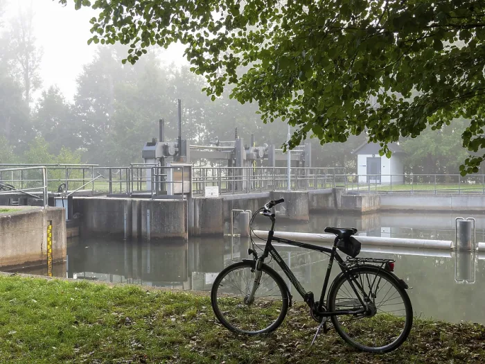 Framed Print : Weir and Lock on the River Spree Print, Spreewald Germany Framed Print : Weir and Lock on the River Spree Print, Spreewald Germany