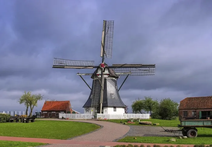 Framed Print : Werdum Windmill Print Framed Print : Werdum Windmill Print