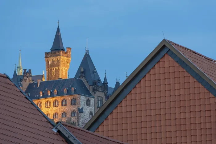 Framed Print : Wernigerode Castle Print at Blue Hour, Germany Framed Print : Wernigerode Castle Print at Blue Hour, Germany