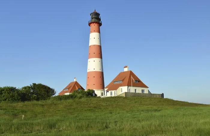 Framed Print : Westerheversand Lighthouse Print, Germany Framed Print : Westerheversand Lighthouse Print, Germany