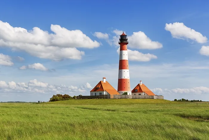 Framed Print : Westheversand Lighthouse Print, Germany Framed Print : Westheversand Lighthouse Print, Germany