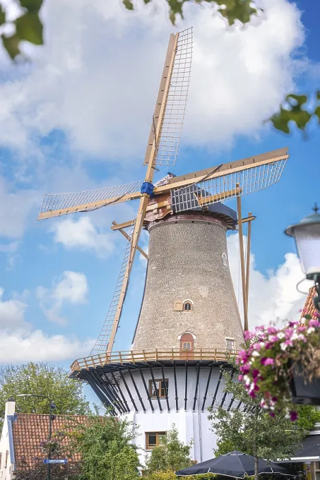 Framed Print : Mill Wheel Print in The Hague, Netherlands