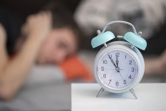 Framed Print : White Alarm Clock Print: Struggling to Sleep Framed Print : White Alarm Clock Print: Struggling to Sleep