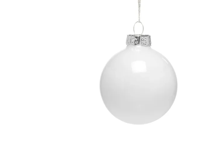 Framed Print : White Christmas Bauble Print Framed Print : White Christmas Bauble Print