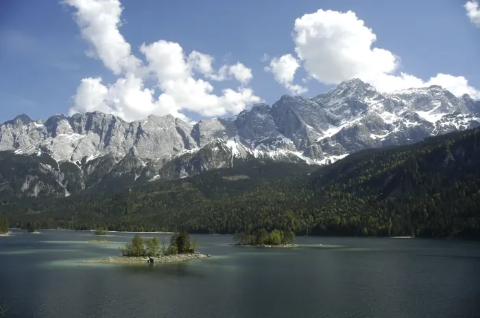 Framed Print : White Clouds Over Pristine Mountain Lake Print Framed Print : White Clouds Over Pristine Mountain Lake Print