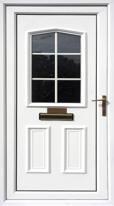 Framed Print : White Front Door Print