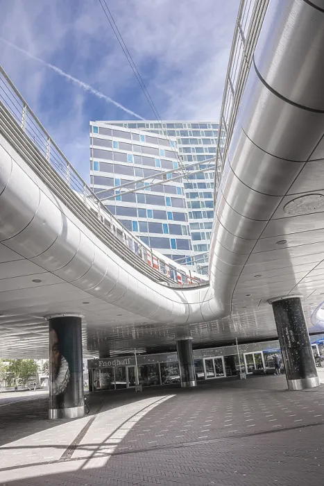 Framed Print : White Elevated Tracks Print, The Hague Station