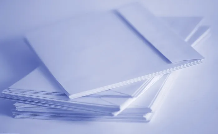 Framed Print : White Envelopes Print by imageBROKER Framed Print : White Envelopes Print by imageBROKER